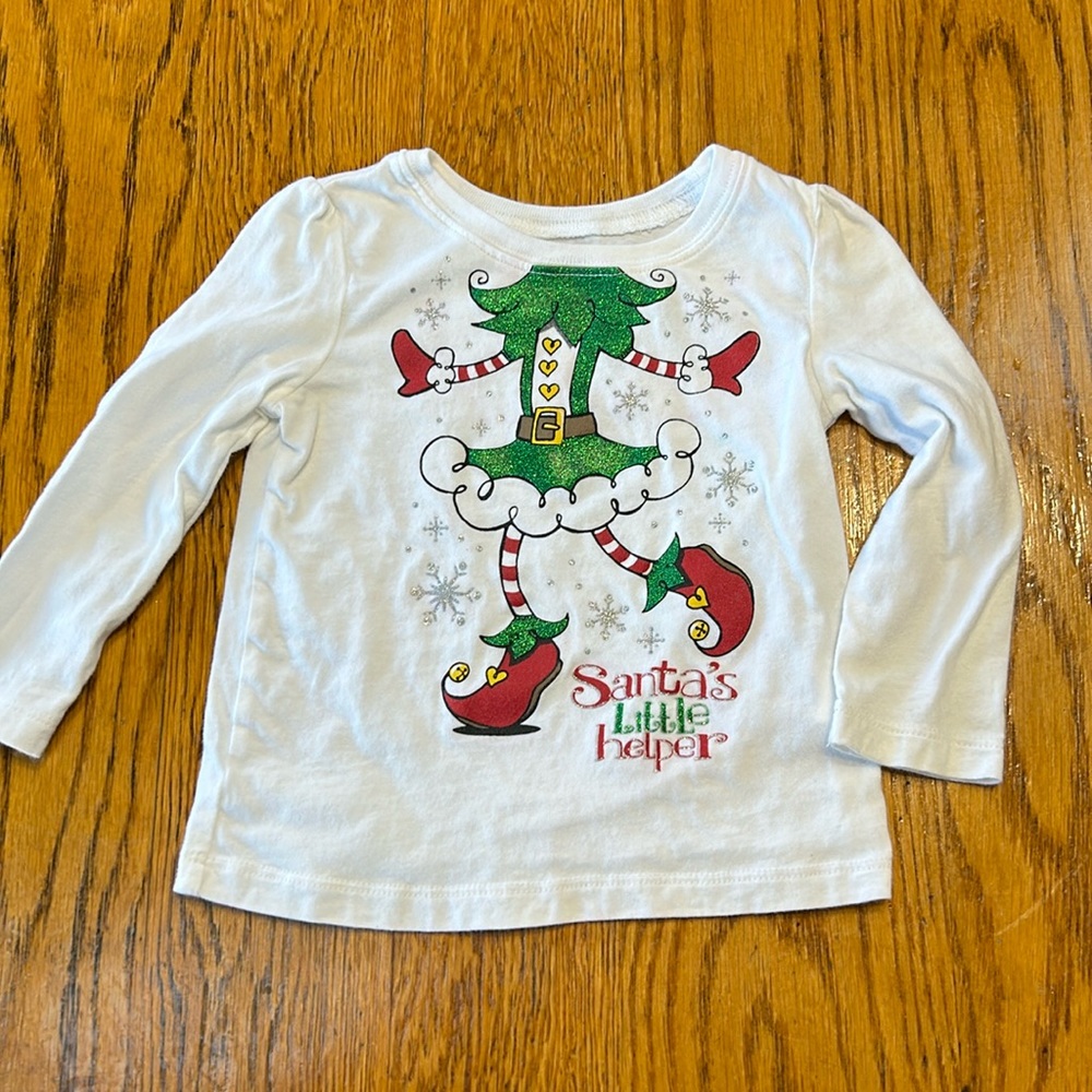 Children’s Place elf shirt.  Santa’s Little Helper.  Size 18-24 months.